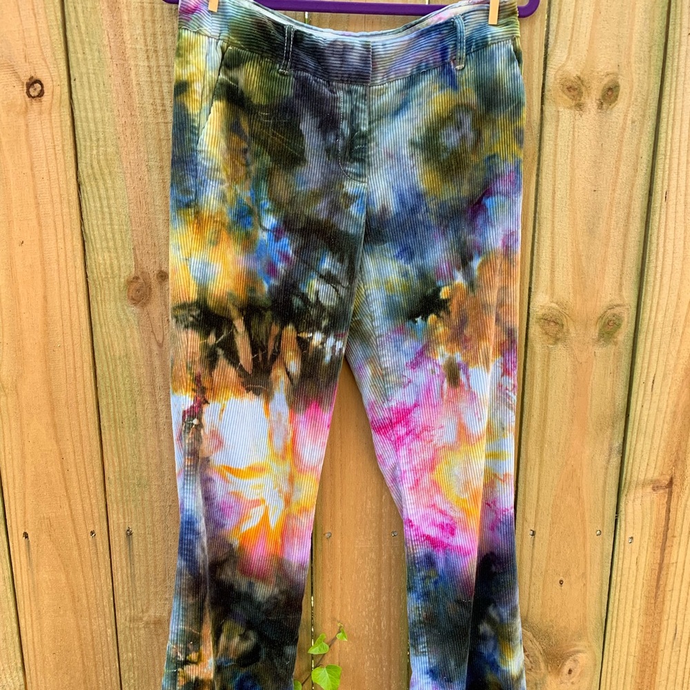 Ice Tie Dye J Crew Corduroy Pants